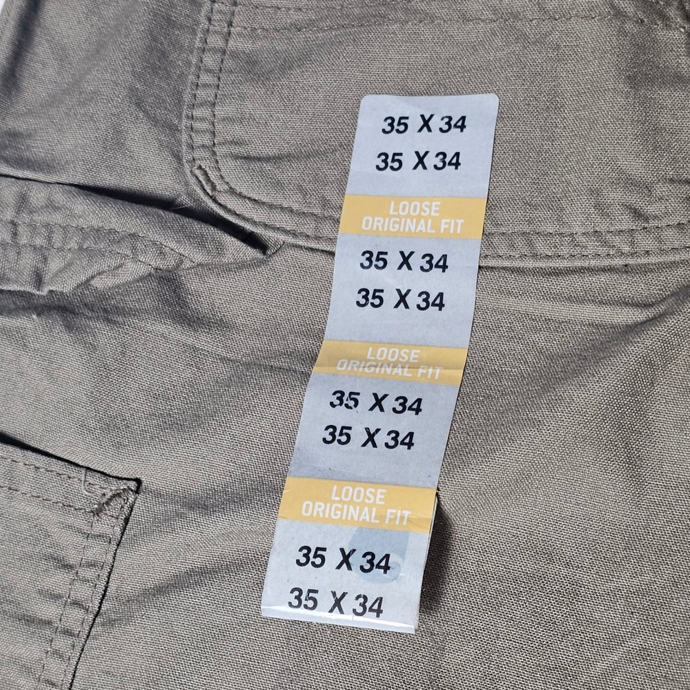 Carhartt B151-LBR Men 35x34 Loose Original Fit Canvas Work Dungaree Pants Brown - Picture 7 of 7